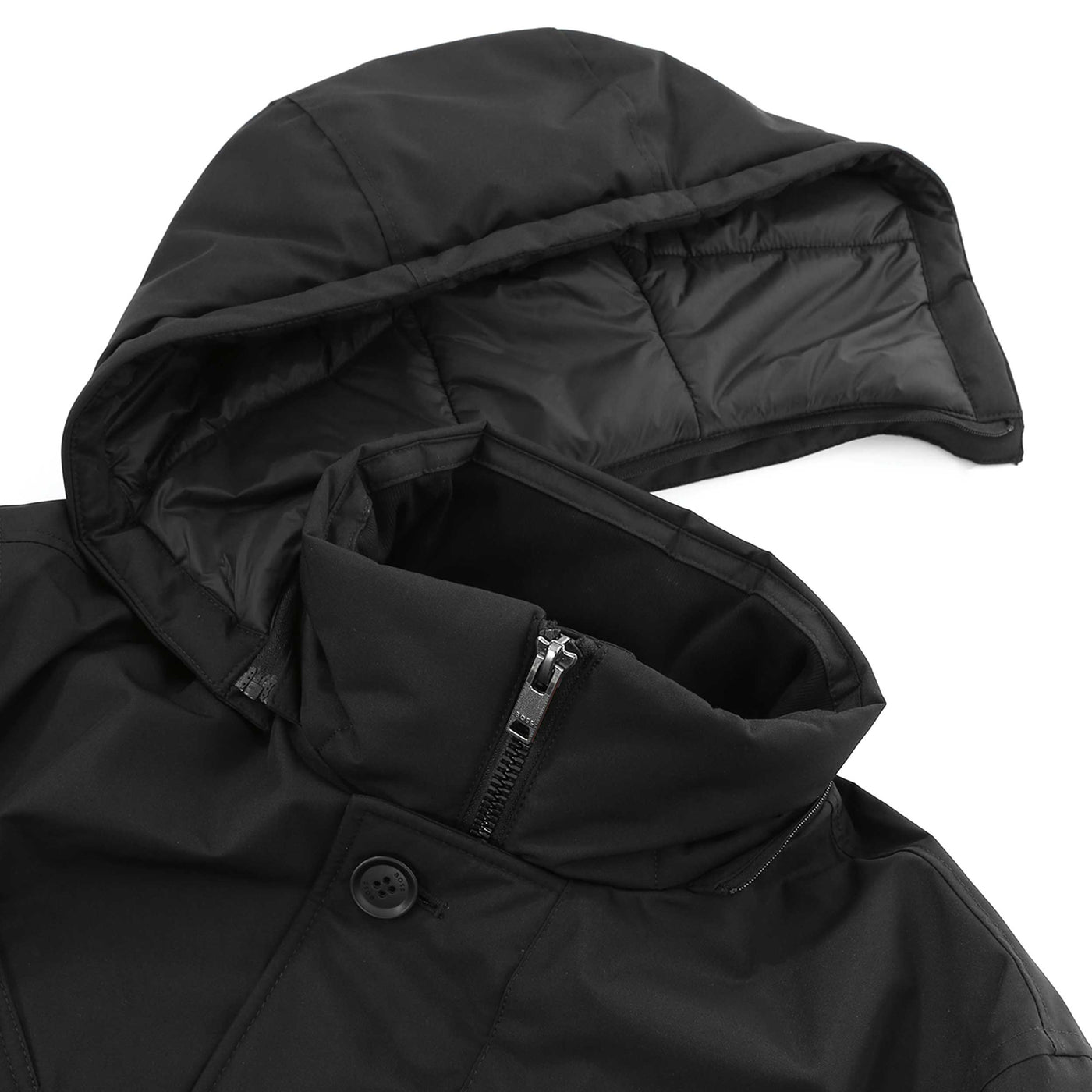 BOSS Osiass Jacket in Black Removeable Hood