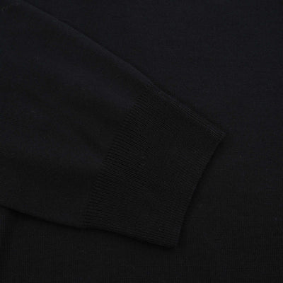 Canali 1/4 Zip Knitwear in Black Cuff