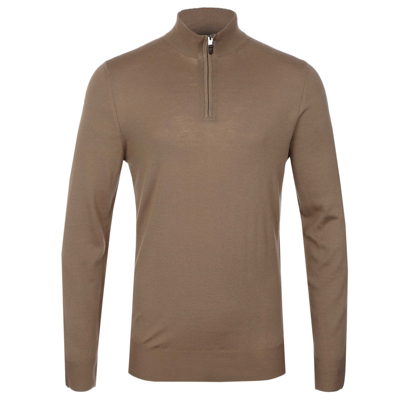 Canali 1/4 Zip Knitwear in Cappuccino
