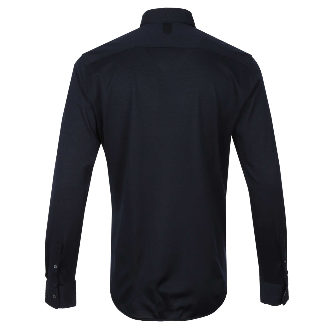 Canali Basic Stretch Shirt in Navy Back