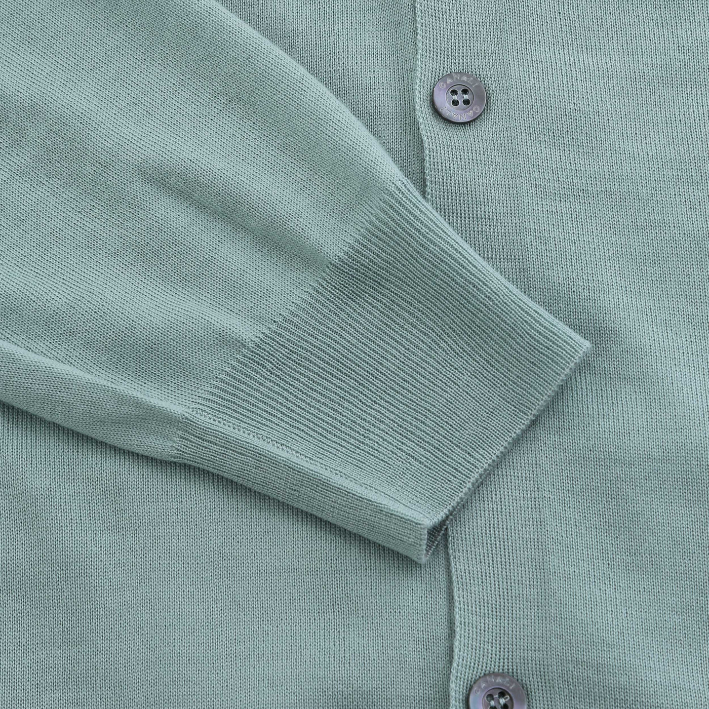 Canali Cardigan in Mint Green Cuff