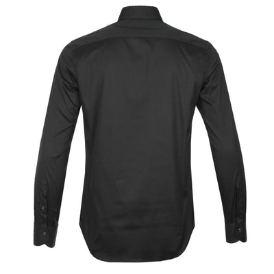 Canali Cotton Performance Shirt in Black Back