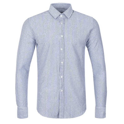 Canali Stripe Shirt in Blue Stripe