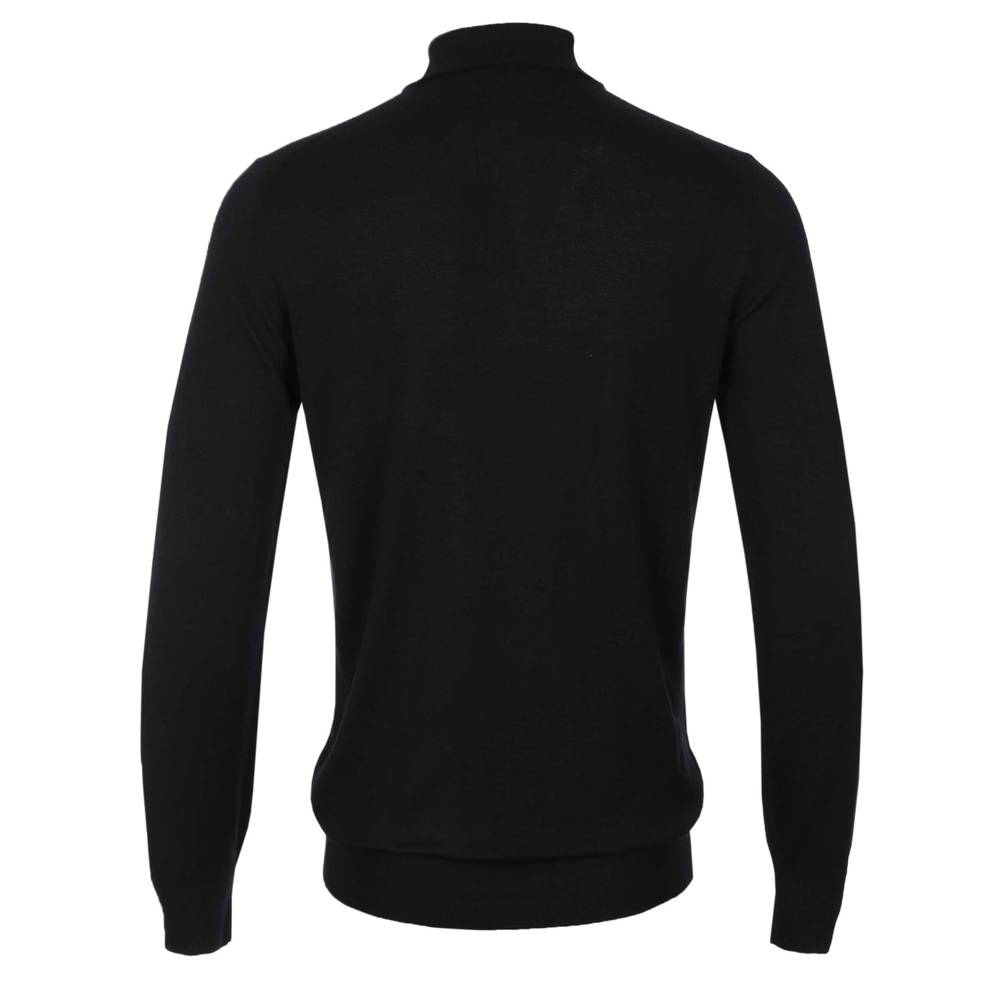 Canali Zip Polo Shirt in Black Back