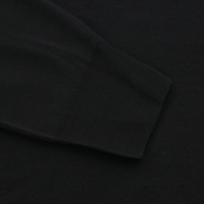 Canali Zip Polo Shirt in Black Cuff