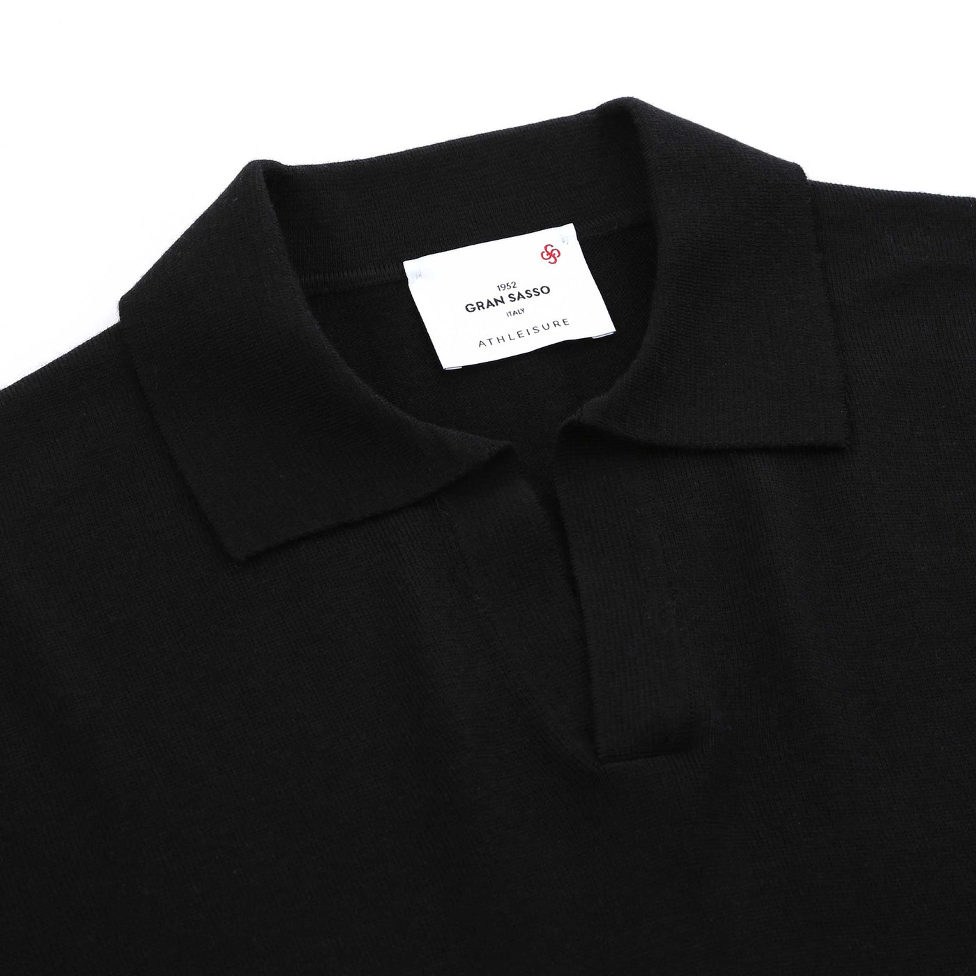 Gran Sasso Skipper Collar Knitwear in Black Collar