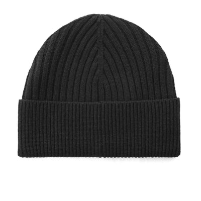Herno Beanie A Coste In Lana Beanie Hat in Black Back