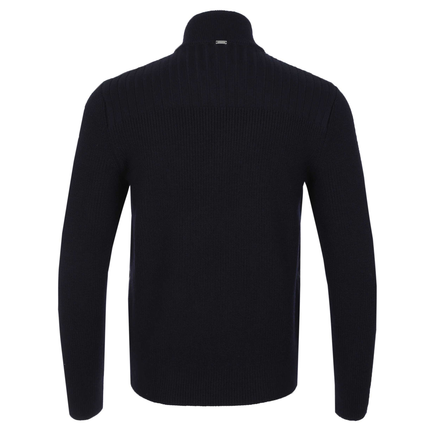 Herno Cardigan In Maglia E Nylon Imbot Hybrid Knitwear in Navy Back