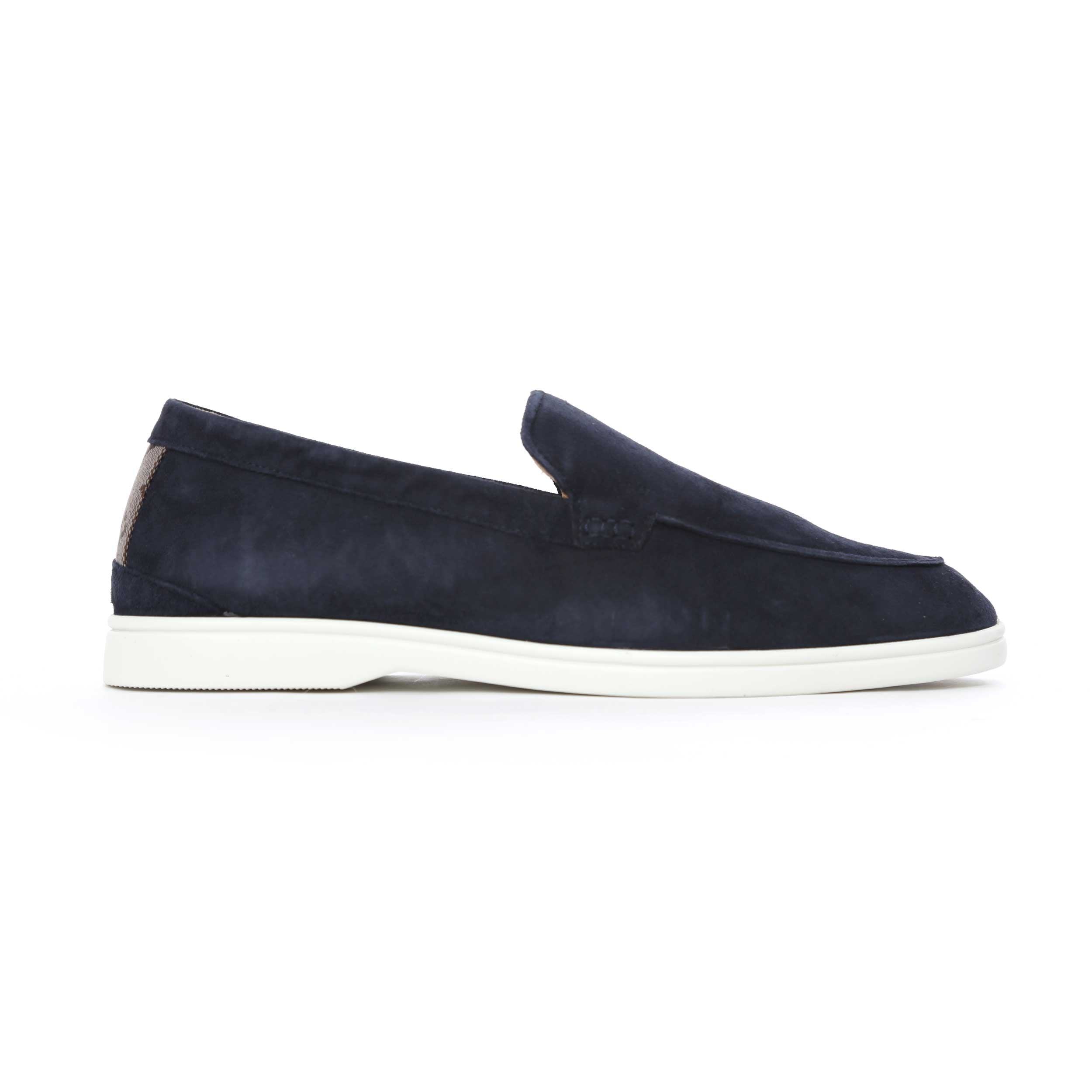 Herno Mocassino Scamosciato Liscio Shoe in Navy