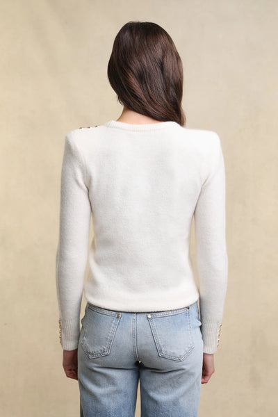 Holland Cooper Amy Crew Neck Knitwear in Natural Model Back