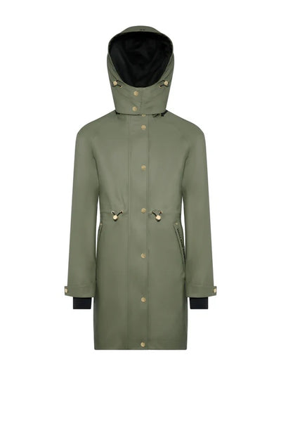 Holland Cooper Chartwell Rain Parka in Sage Front