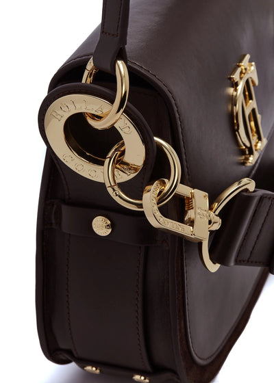 Holland Cooper Chelsea Saddle Bag in Chocolate Details