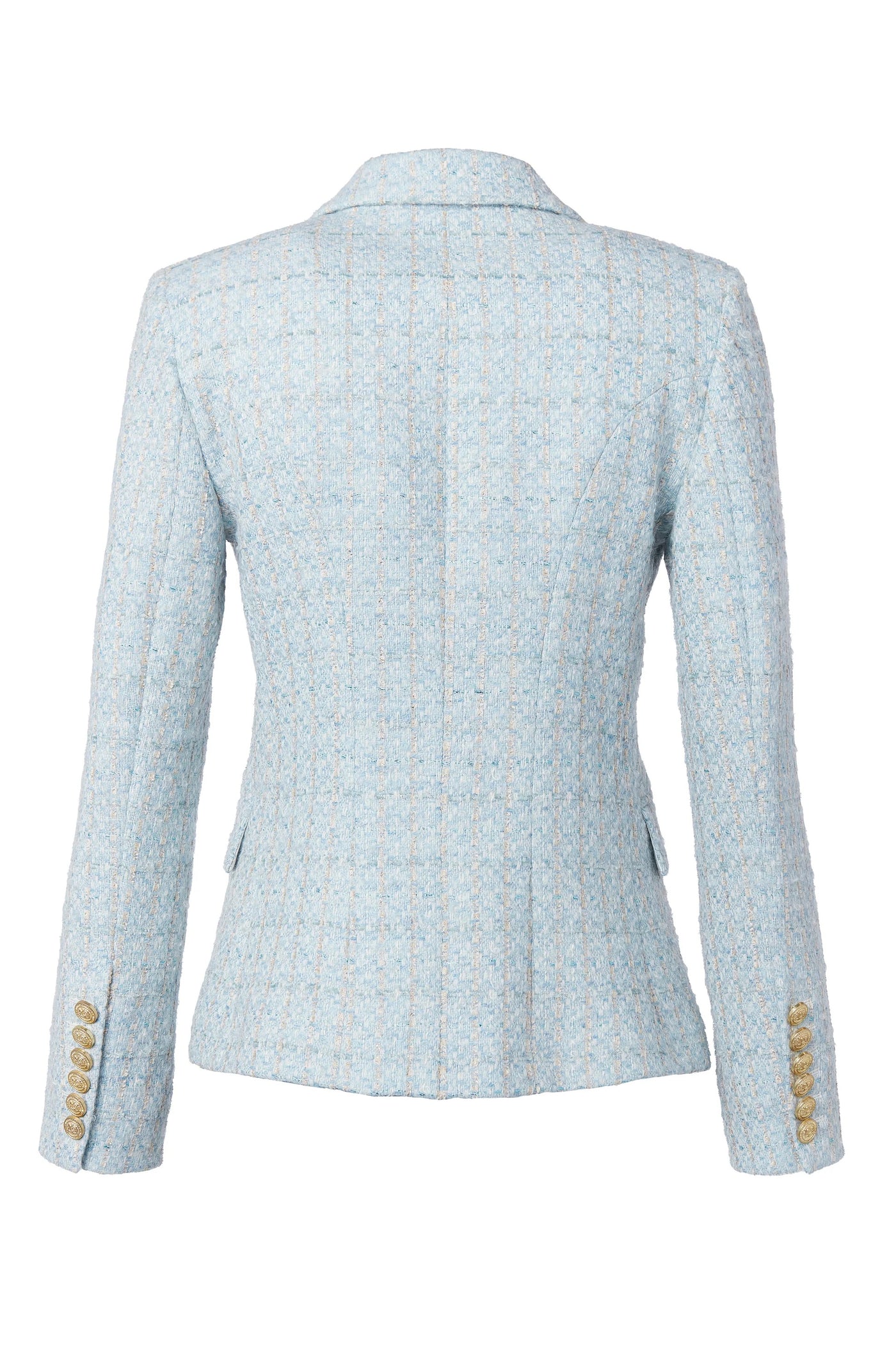 Holland Cooper Knightsbridge Ladies Blazer in Sky Blue Boucle Back