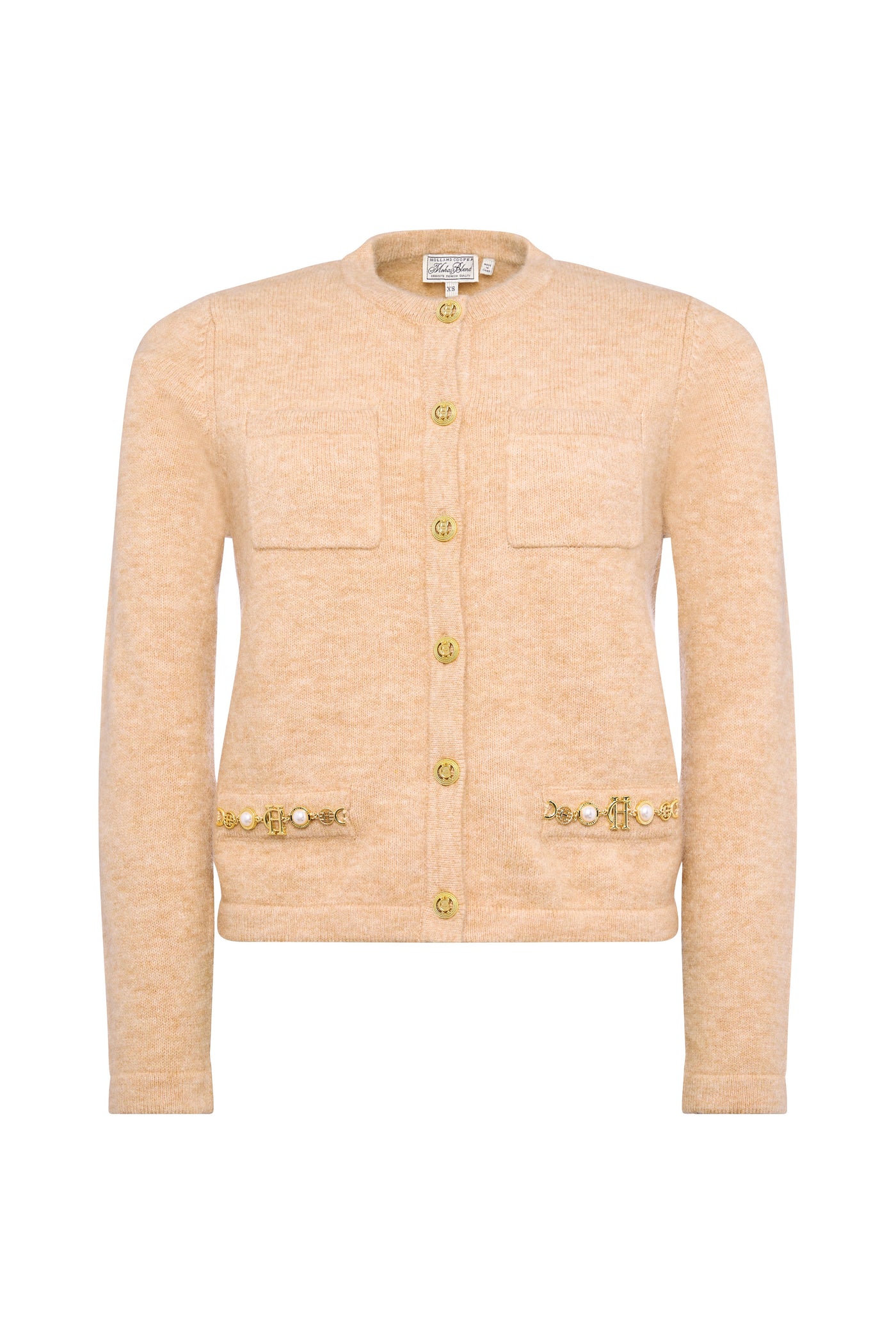 Holland Cooper Lucinda Cardigan in Camel Front