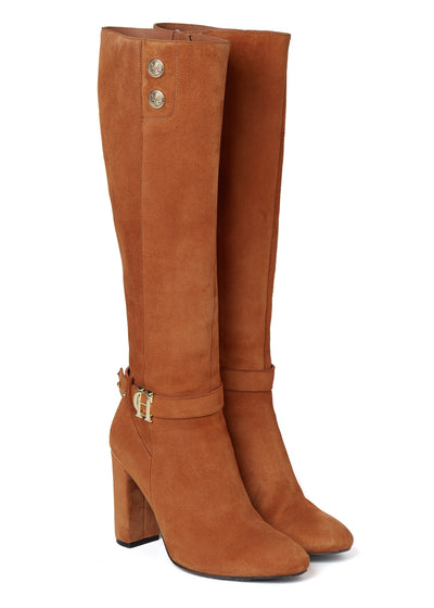 Holland Cooper Marlborough Knee Boot in Tan Pair