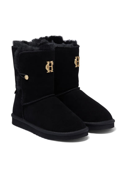 Holland Cooper Shearling Boot in Black Pair