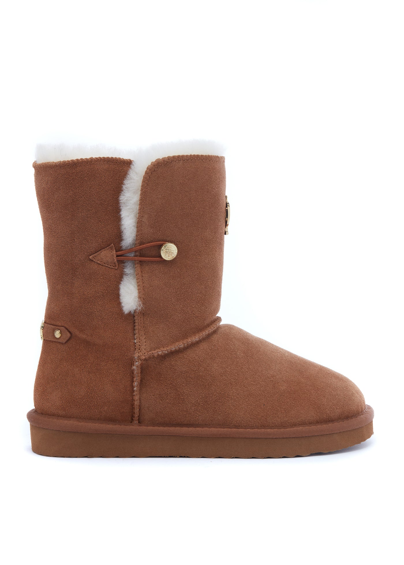 Holland Cooper Shearling Boot in Tan Side