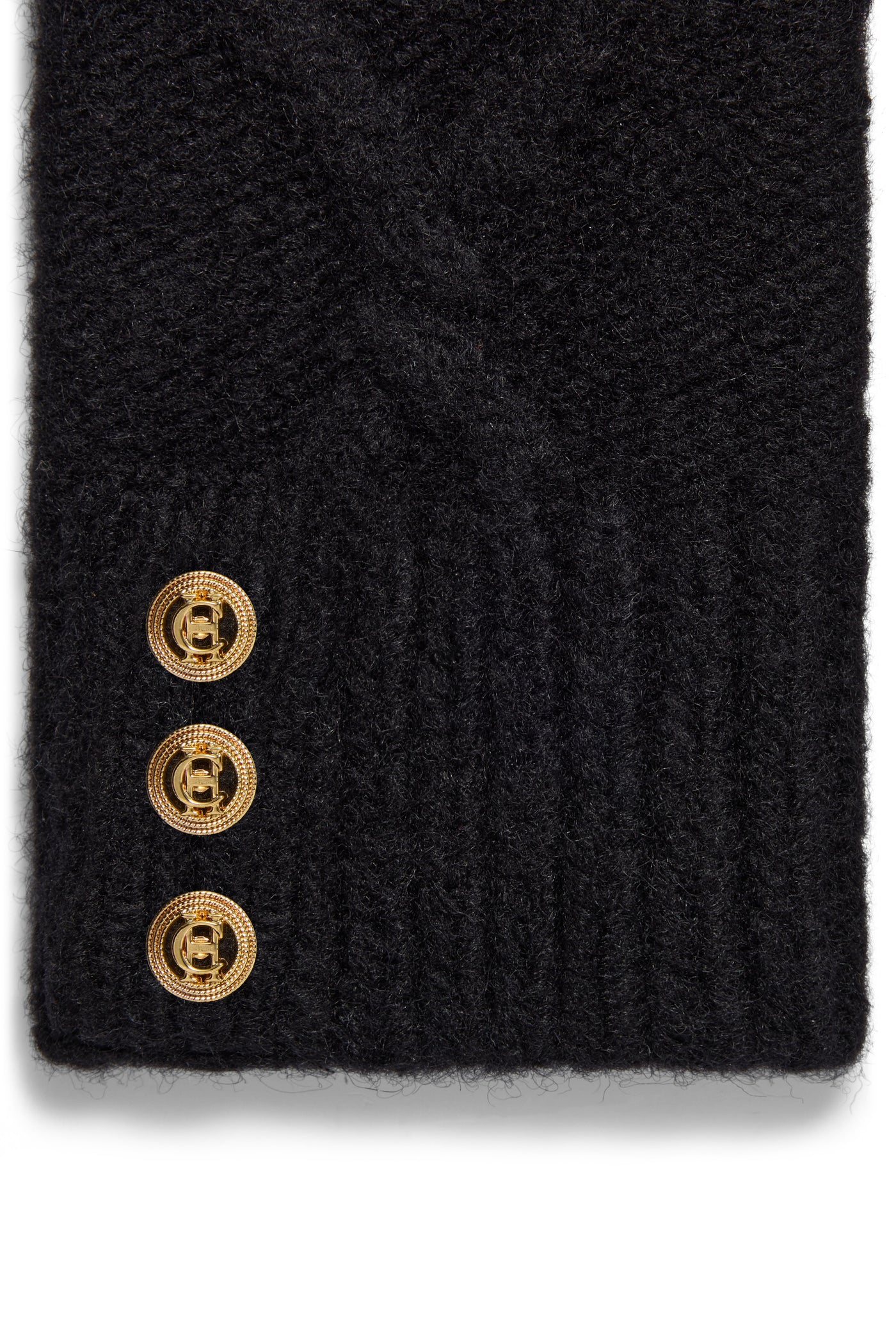 Holland Cooper Sloane Fingerless Gloves in Black Detail