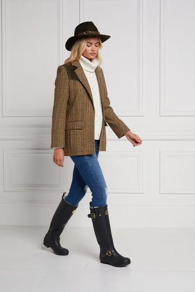 Holland Cooper Sherpa Lined Regency Wellington in Matte Black