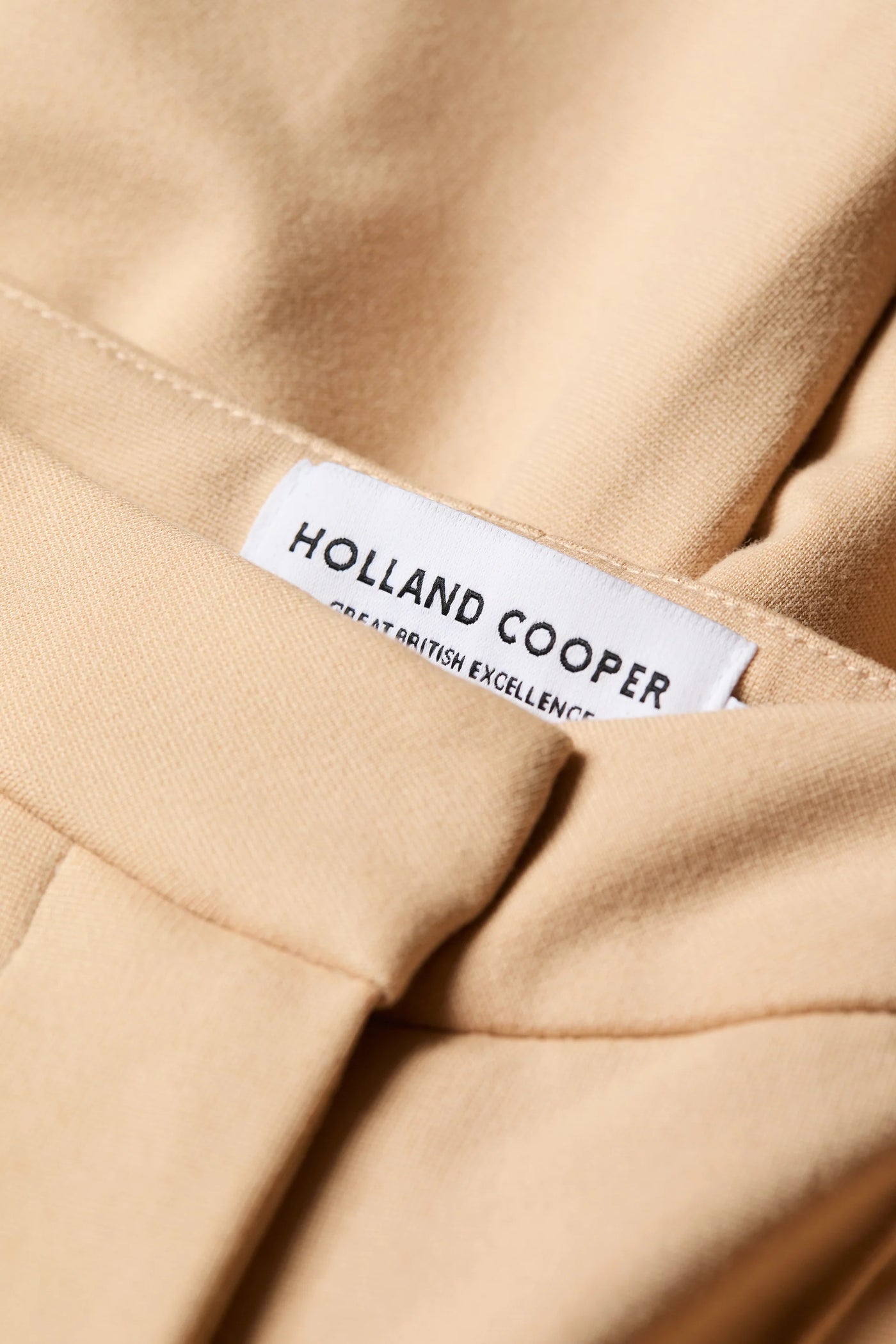 Holland Cooper Wide Leg Pant in Camel Camel Detail