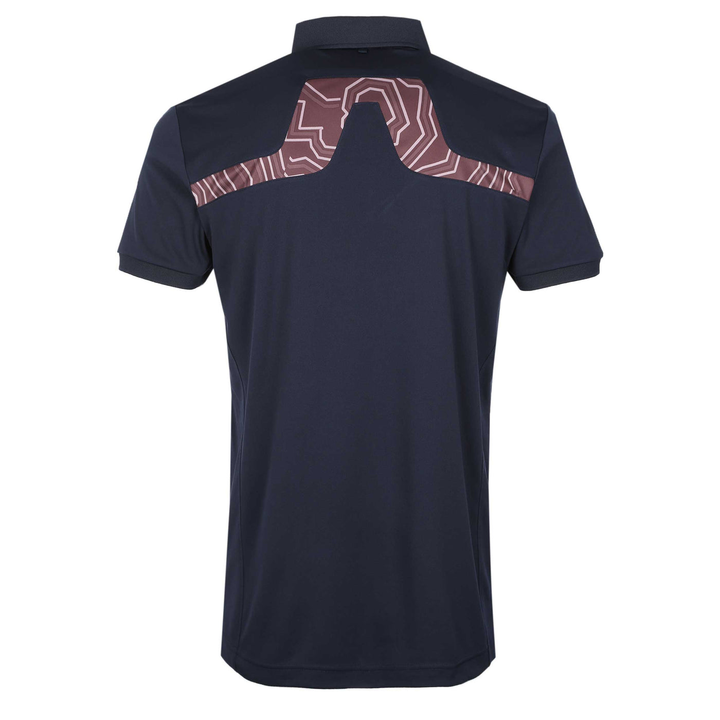 J.Lindeberg KV Print Polo Shirt in JL Navy Back