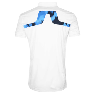 J.Lindeberg KV Print Polo Shirt in White Back