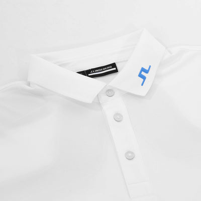 J.Lindeberg KV Print Polo Shirt in White Collar
