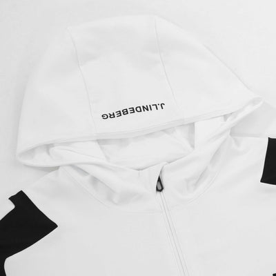 J.Lindeberg Lukas Quarter Zip Hood in White Hood