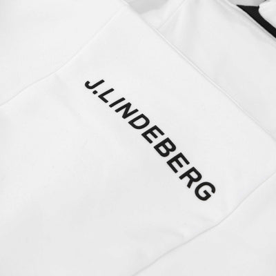 J.Lindeberg Lukas Quarter Zip Hood in White Script Logo