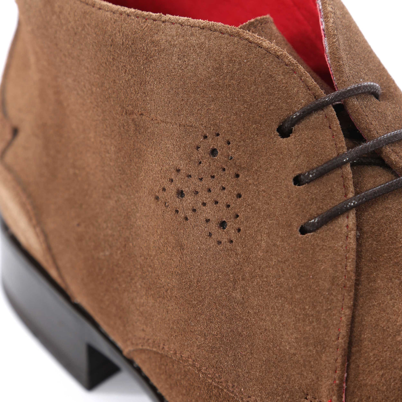 Jeffery West Nico Chukka Boot in Chocolate Suede Detail