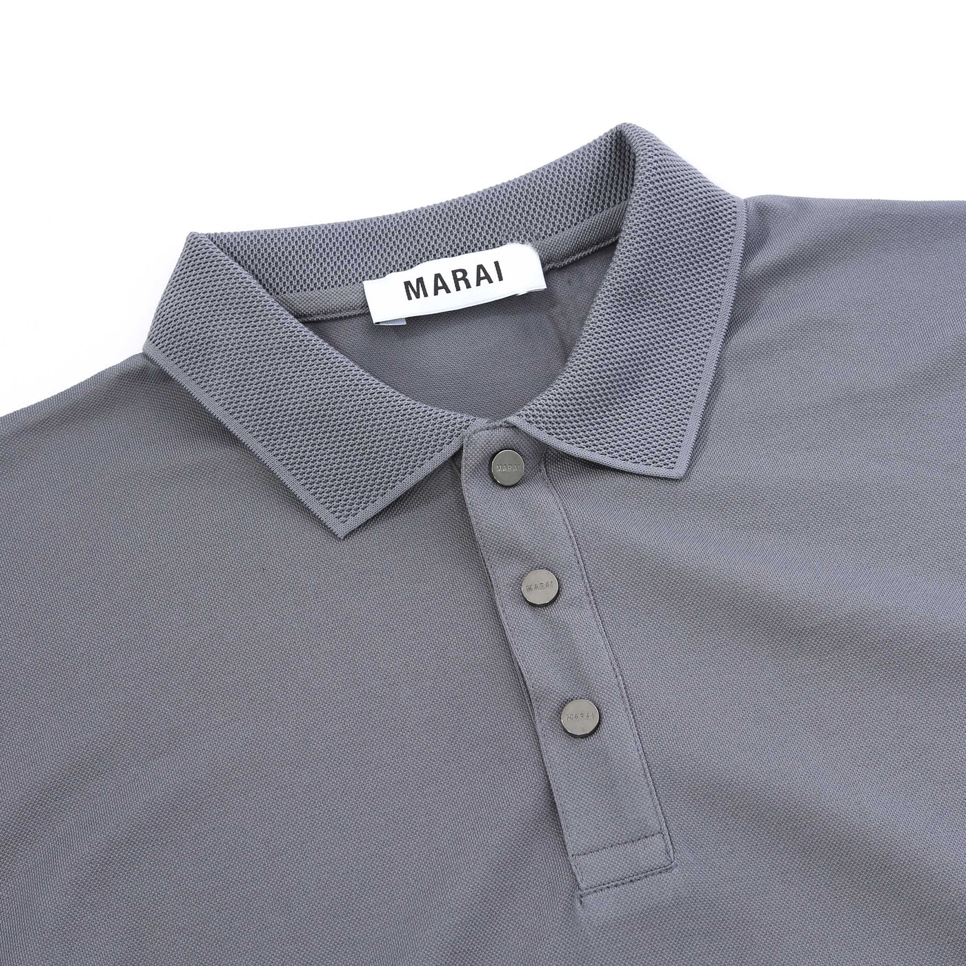 Marai Pique Polo Shirt in Turbulence Collar