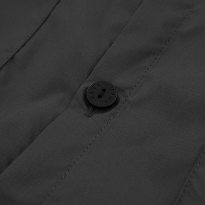 Marai Ripstop Nylon Overshirt in Black Button