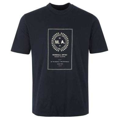 Marshall Artist Cartellino T Shirt in Navy