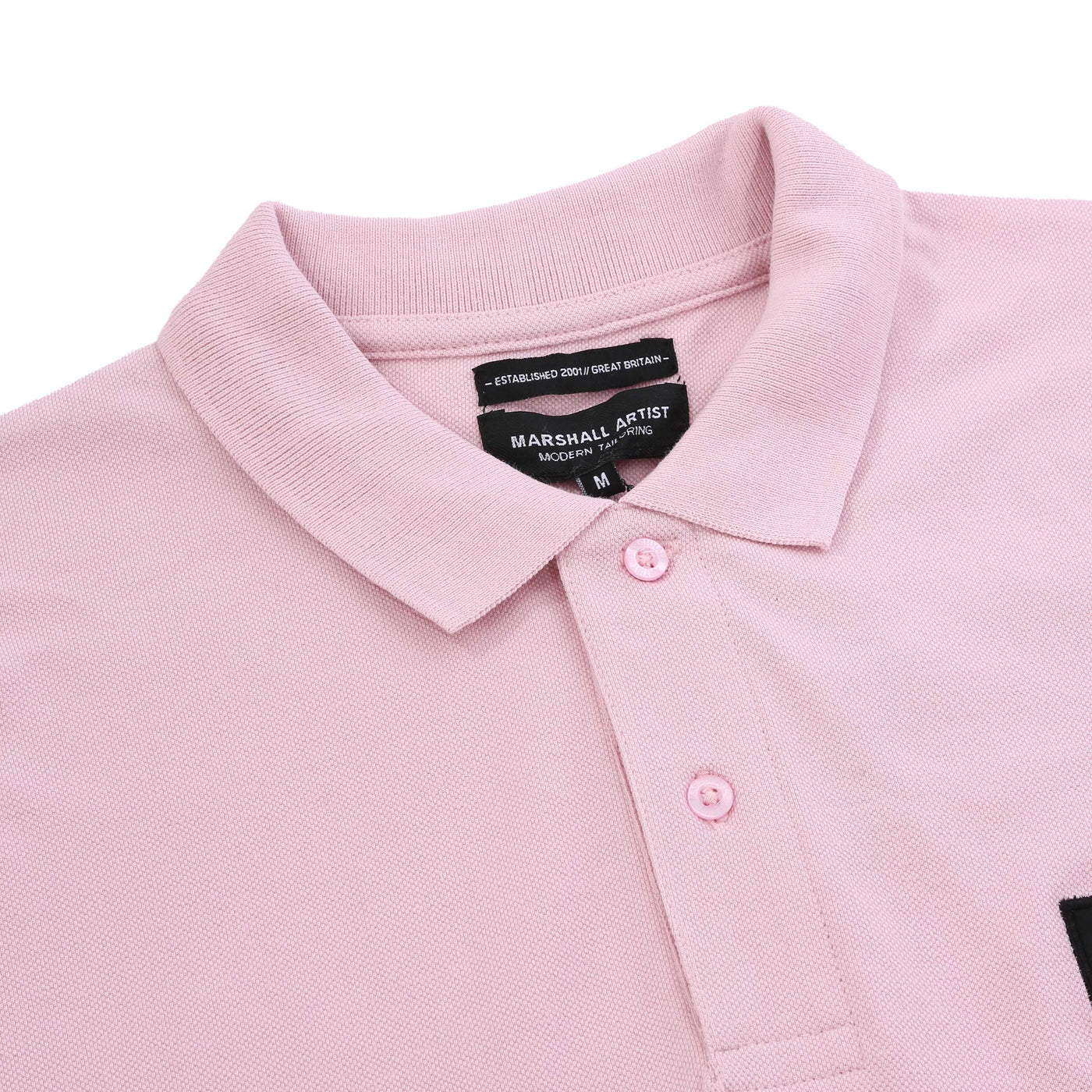 Marshall Artist Siren SS Polo Shirt in Pink Placket