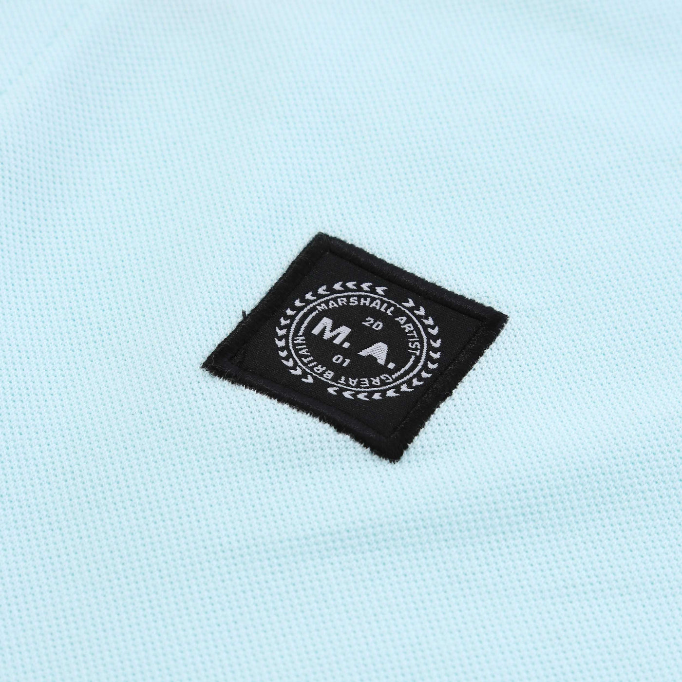 Marshall Artist Siren SS Polo Shirt in Sky Blue Logo