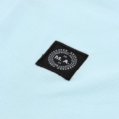 Marshall Artist Siren SS Polo Shirt in Sky Blue Logo