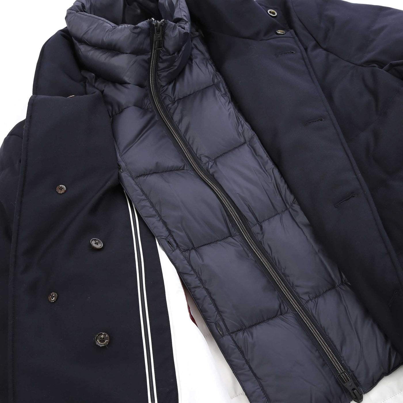 Montecore 3/4 Length Padded Jacket in Navy Bib