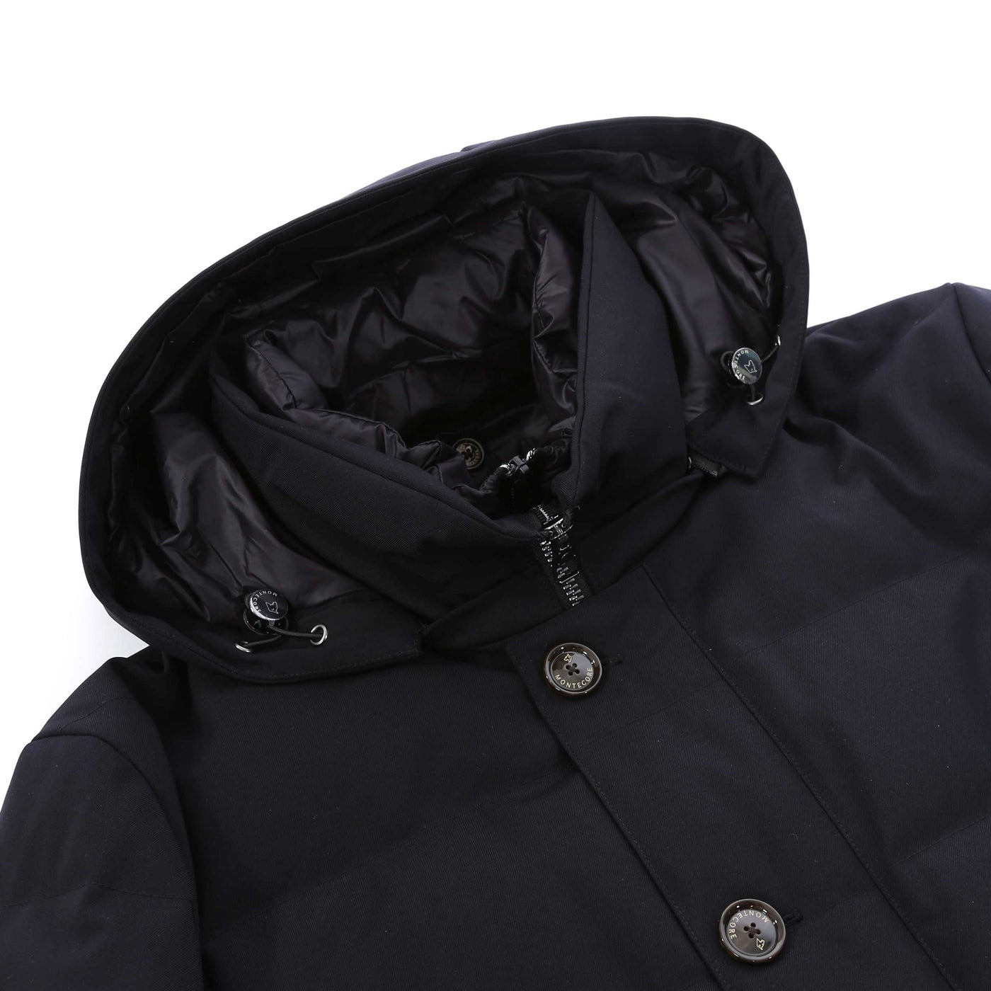 Montecore Hooded Padded Jacket in Navy Hood