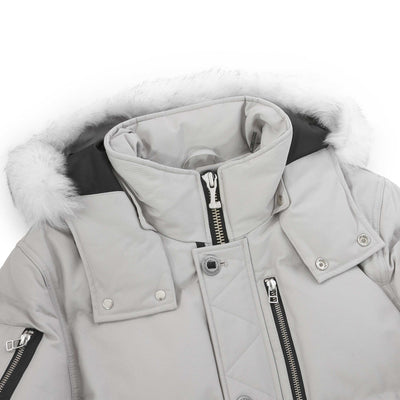 Moose Knuckles 3Q Jacket in Storm Grey & Natural Fur Hood