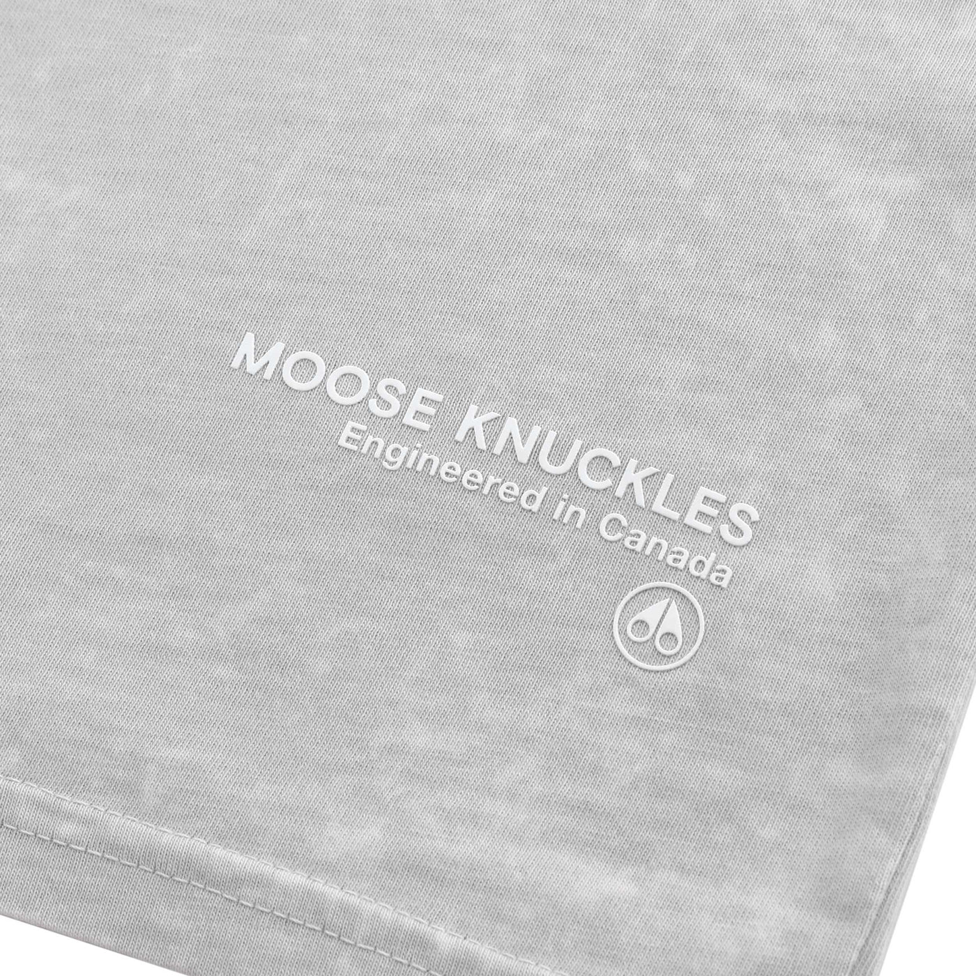 Moose Knuckles Philippe T Shirt in Steel Wash Script