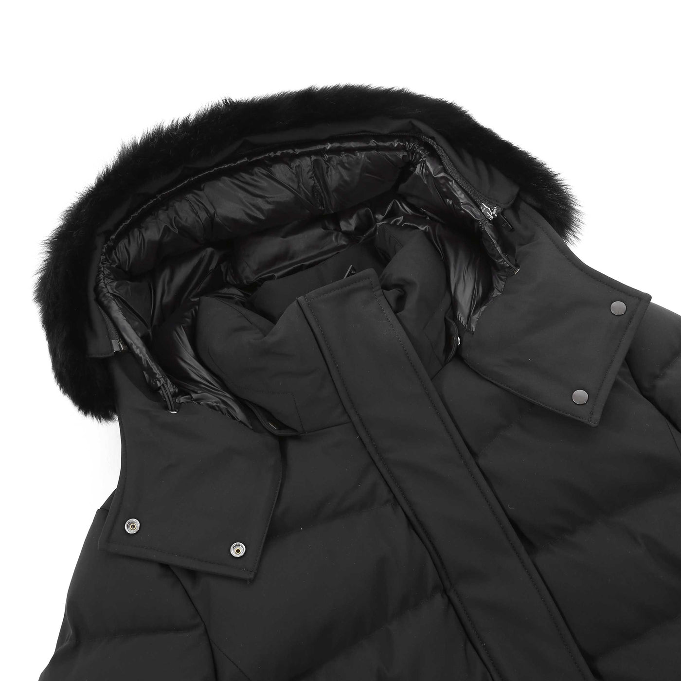 Moose Knuckles Watershed 3 Parka SH Ladies Jacket in Black & Black Hood