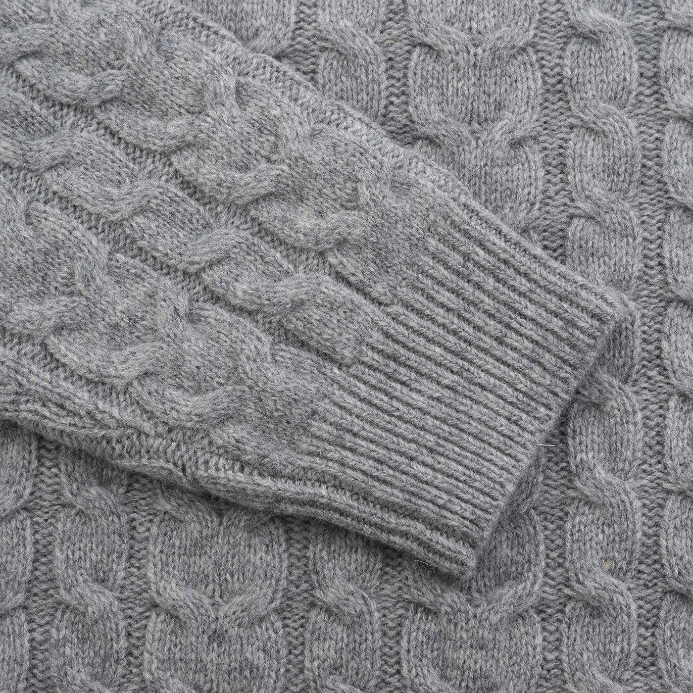 Oliver Sweeney Darlington 1/4 Zip Knitwear in Grey Cuff