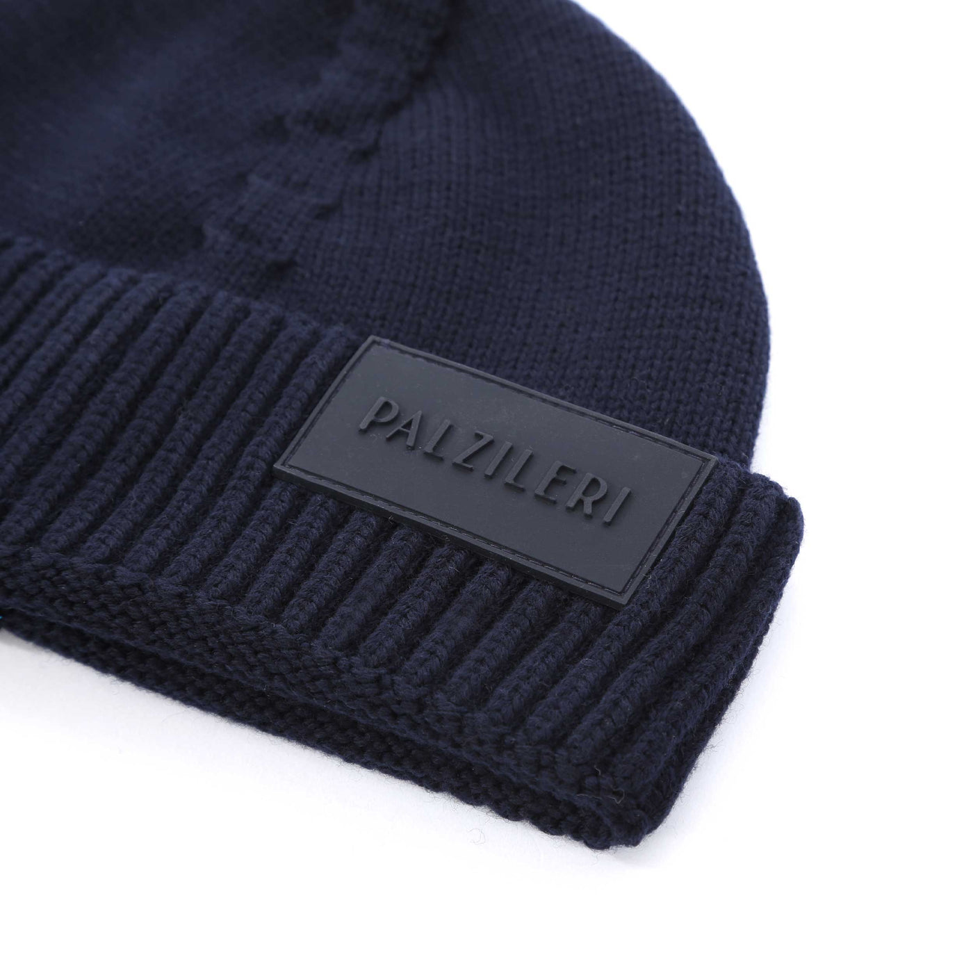 Pal Zileri Basic Beanie Hat in Navy Logo