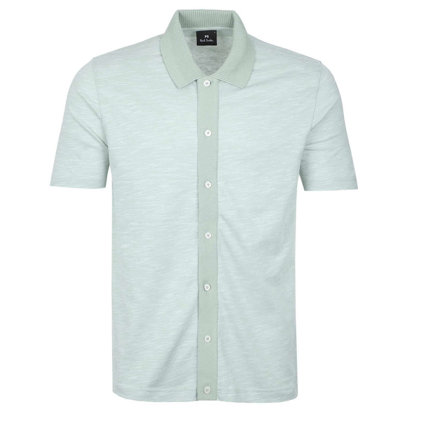 Paul Smith Button Front Polo Shirt in Green