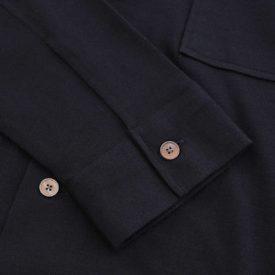 Paul Smith Button Thru Overshirt in Navy Cuff