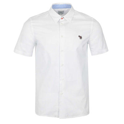 Paul Smith Casual Fit Zeb Badge SS Shirt in White