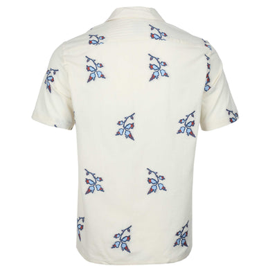 Paul Smith Floral Reg Fit SS Shirt in Off White Back