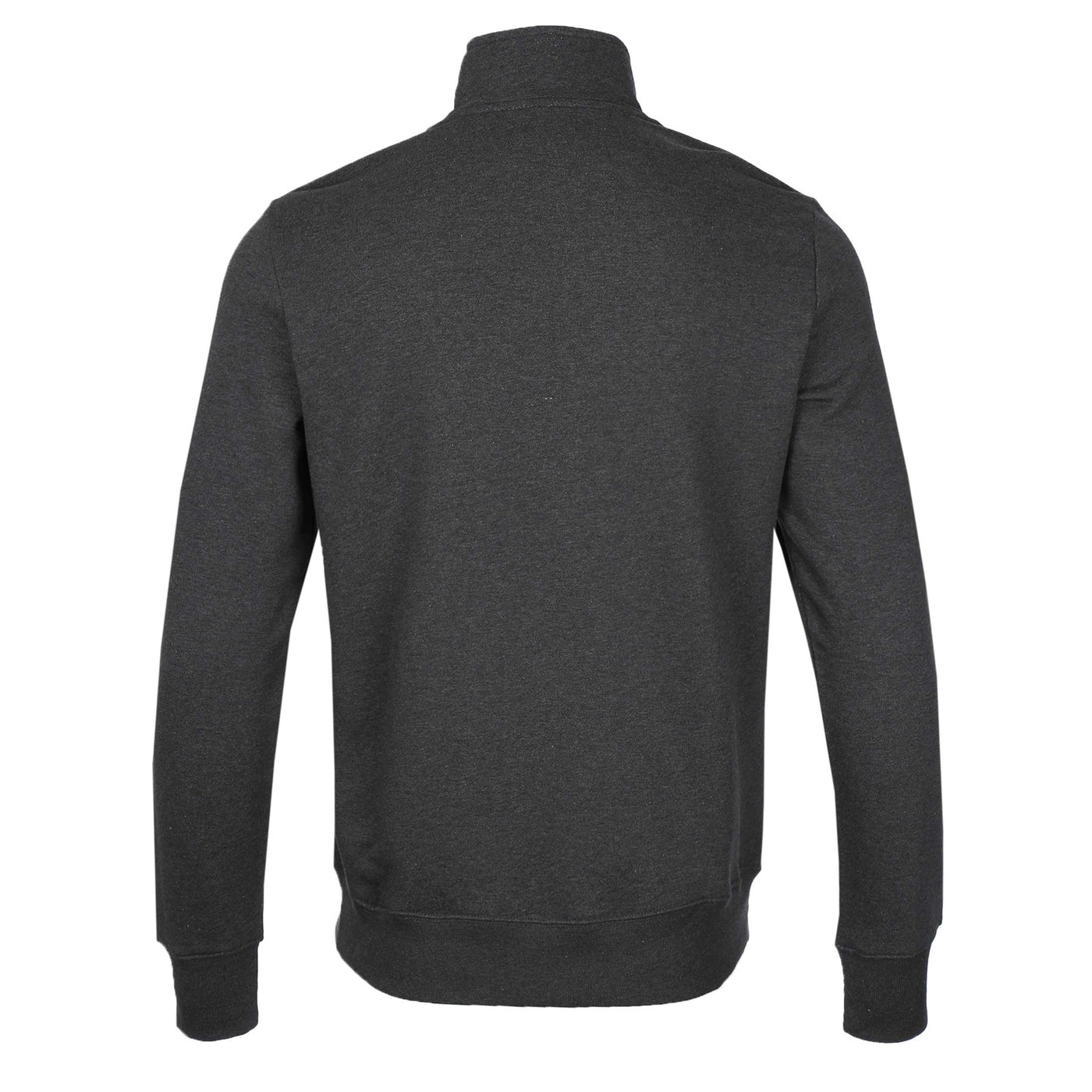 Paul Smith Half Zip Sweat Top in Black Melange Back