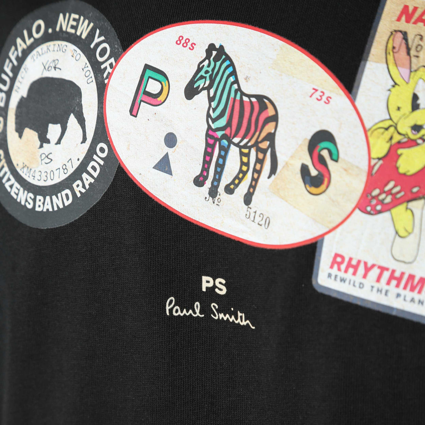 Paul Smith PS In A Row T Shirt in Black Logo