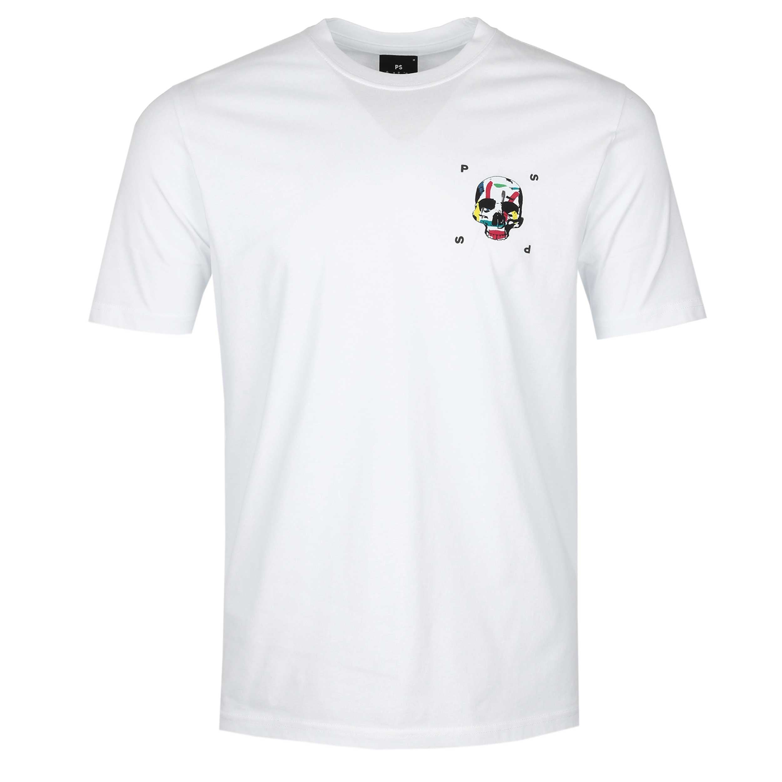 Paul Smith PS Skull T Shirt in White